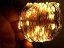 LAMPKI DRUCIK 100 LED 10M USB BIAŁY CIEPŁY