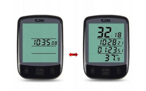 LICZNIK ROWEROWY BEZPRZEWODOWY WODOODPORNY LCD 29 FUNKCJI ROWER