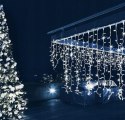 SOPLE 200 GRUBE ZEWNĘTRZNE LED LAMPKI BIAŁY ZIMNY IP44 FLASH 8M