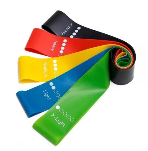ZESTAW 5 GUM DO ĆWICZEŃ FITNESS GUMY TAŚMY BAND