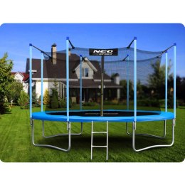 Trampolina ogrodowa 12ft/374cm z siatką wewnętrzną i drabinką Neo-Sport