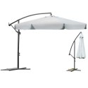 Parasol ogrodowy składany 6 segmentów szary ? 350cm