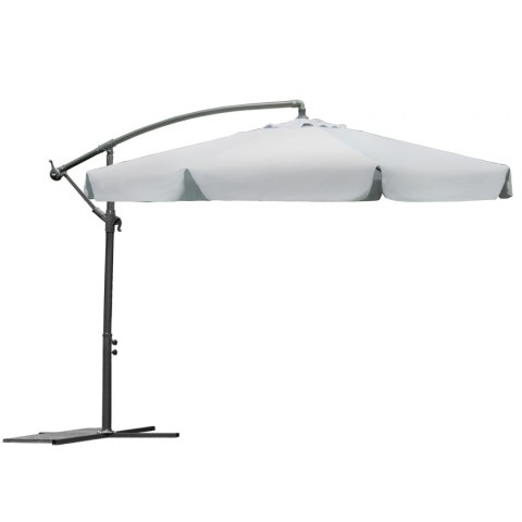 Parasol ogrodowy składany 6 segmentów szary ? 350cm