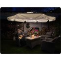 Parasol ogrodowy składany 6 segmentów szary ? 350cm