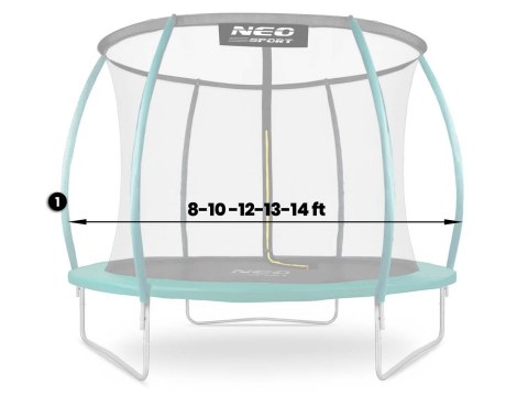 Słupek dolny do trampoliny typu C 8-14 ft zielony Neo-Sport
