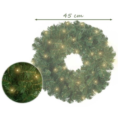 Stroik świąteczny 50 cm z lampkami LED Plonos 4839
