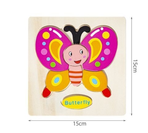 Układanka drewniana - puzzle 4 szt. U10975