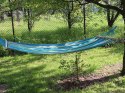 Hamak ogrodowy wiszący ze stelażem bujak 200x80