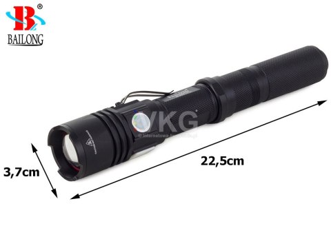 BAILONG LATARKA WOJSKOWA LED CREE USB XM-L3-U3 W557
