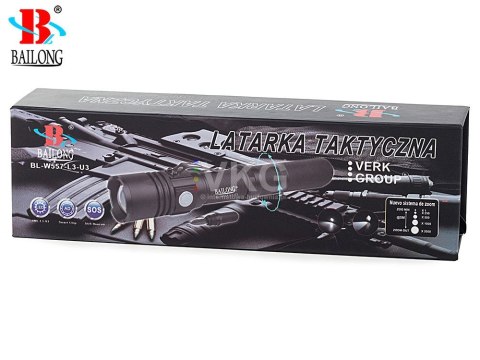 BAILONG LATARKA WOJSKOWA LED CREE USB XM-L3-U3 W557