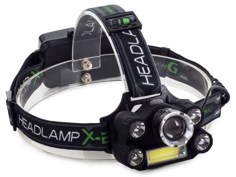 Bailong latarka czołowa 5x led + cob cree xm-l t6