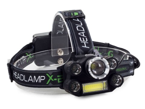 Bailong latarka czołowa 5x led + cob cree xm-l t6