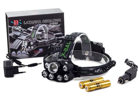 Bailong latarka czołowa 7 x led uv cree xm-l t6