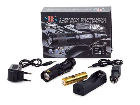 Bailong latarka taktyczna LED CREE zoom XM-L T6
