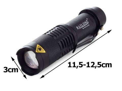 Bailong latarka taktyczna LED CREE zoom XM-L T6