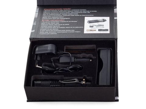 Bailong latarka taktyczna LED CREE zoom XM-L T6