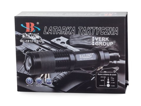 Bailong latarka taktyczna LED CREE zoom XM-L T6