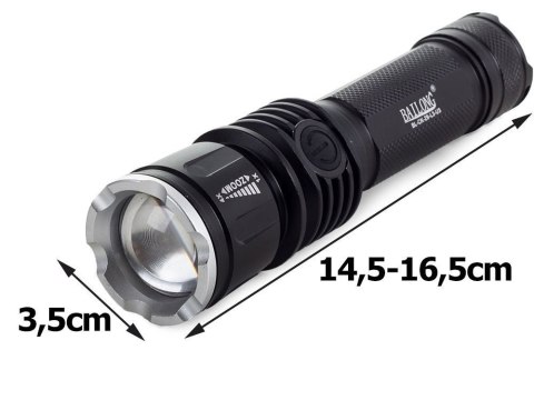 Bailong latarka taktyczna LED CREE zoom XM-L3-U3
