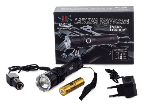 Bailong latarka taktyczna LED CREE zoom XM-L3-U3