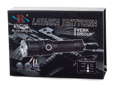 Bailong latarka taktyczna LED CREE zoom XM-L3-U3