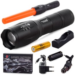 Bailong latarka taktyczna led cree zoom xm-l t6
