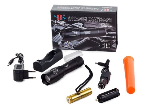 Bailong latarka taktyczna led cree zoom xm-l t6