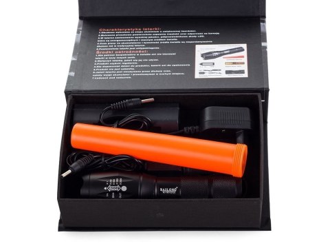 Bailong latarka taktyczna led cree zoom xm-l t6