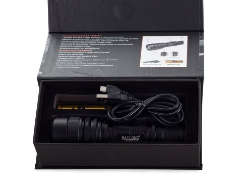 Bailong latarka taktyczna usb led cree xm-l t6