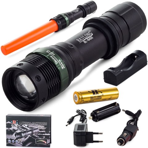 Bailong latarka taktyczna zoom dioda CREE XML-T6