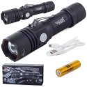 Bailong latarka wojskowa cree usb xm-l t6 w556