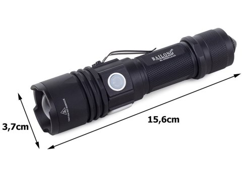Bailong latarka wojskowa cree usb xm-l t6 w556