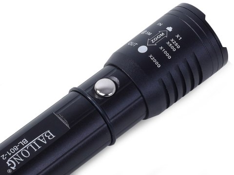 Latarka taktyczna Bailong zoom CREE XP-E Q5 UV LED