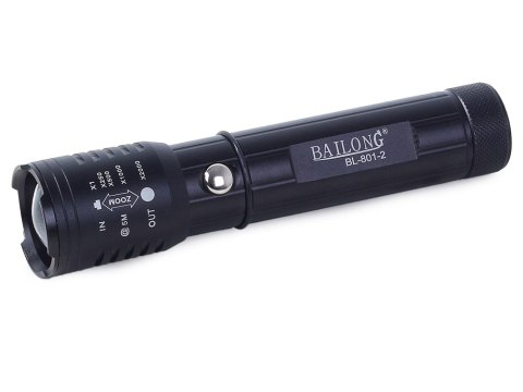 Latarka taktyczna Bailong zoom CREE XP-E Q5 UV LED