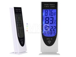 TERMOMETR CYFROWY LCD LED STACJA POGODY DATA ALARM