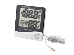 Termometr cyfrowy lcd wew. zewnętrzny data alarm