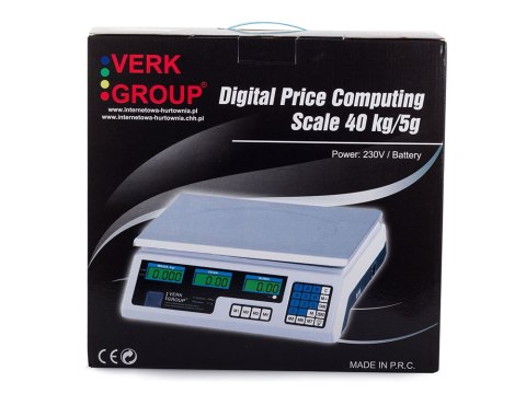 Waga sklepowa elektroniczna kalkulacyjna 40kg/5g