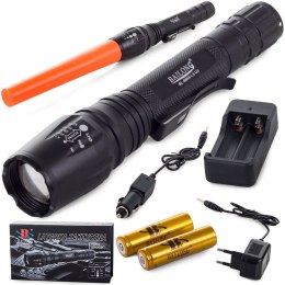 Bailong latarka taktyczna LED CREE zoom XM-L T6