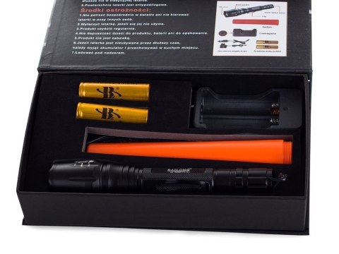 Bailong latarka taktyczna LED CREE zoom XM-L T6
