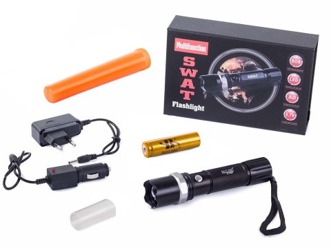 Bailong latarka taktyczna dioda led zoom cree xp-e