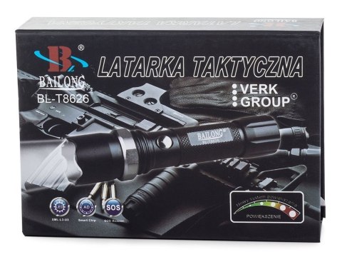Bailong latarka taktyczna led cree zoom xml-t6 moc