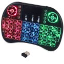 Klawiatura bezprzewodowa mini podświewtlana tv led