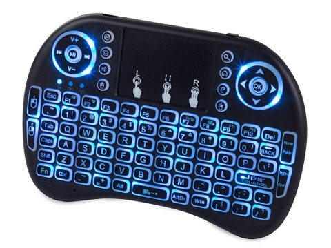 Klawiatura bezprzewodowa mini podświewtlana tv led