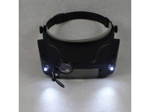 Lupa LED 11x okulary precyzyjne nagłowna na głowę