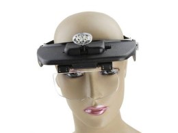 Lupa nagłowna okulary precyzyjne mocny 2 x led gw