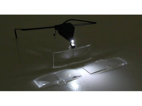 Lupa okulary zegarmistrzowska led 3,5x wymienne