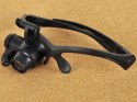 Lupa okulary zegarmistrzowska mocna 2 led 20x 16mm