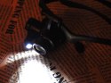 Lupa okulary zegarmistrzowska mocna 2 led 20x 16mm