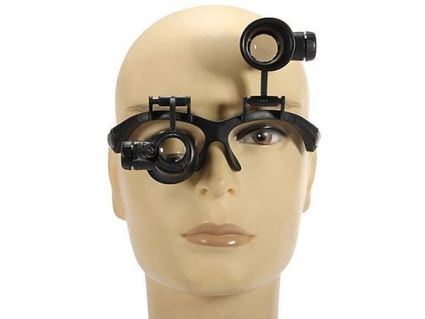 Lupa okulary zegarmistrzowska profe. 25x led pasek