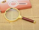 Lupa ręczna klasyczna 60 mm złota szkło elegancka