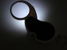 Lupa składana szkło powiększające kieszonkowa led